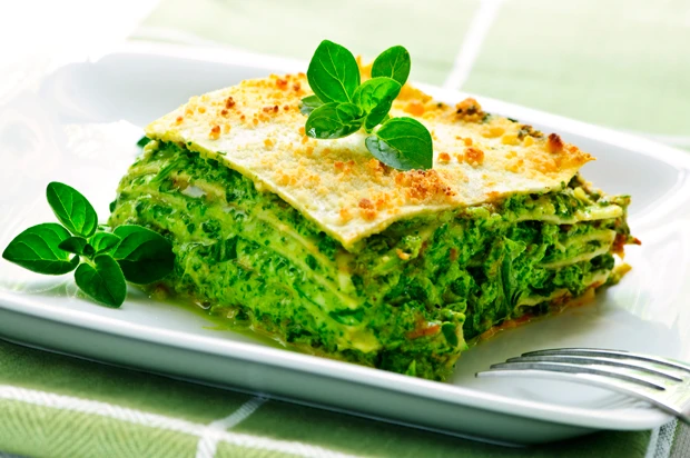 Vegetarische Spinatlasagne