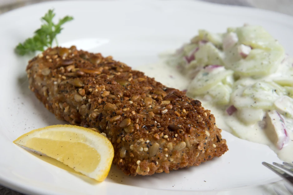 Zander mit K&uuml;rbiskernkruste