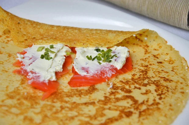 Crepes mit Lachs