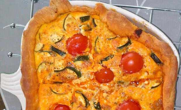 Tarte mit Faschiertem Zucchini und Schafsk&auml;se