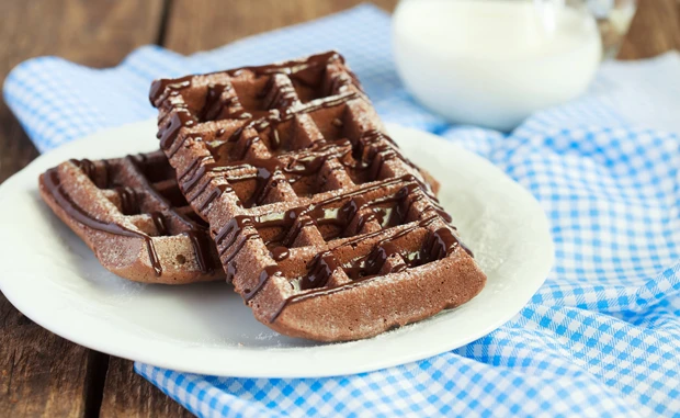 Schokolade-Waffeln mit Mandel