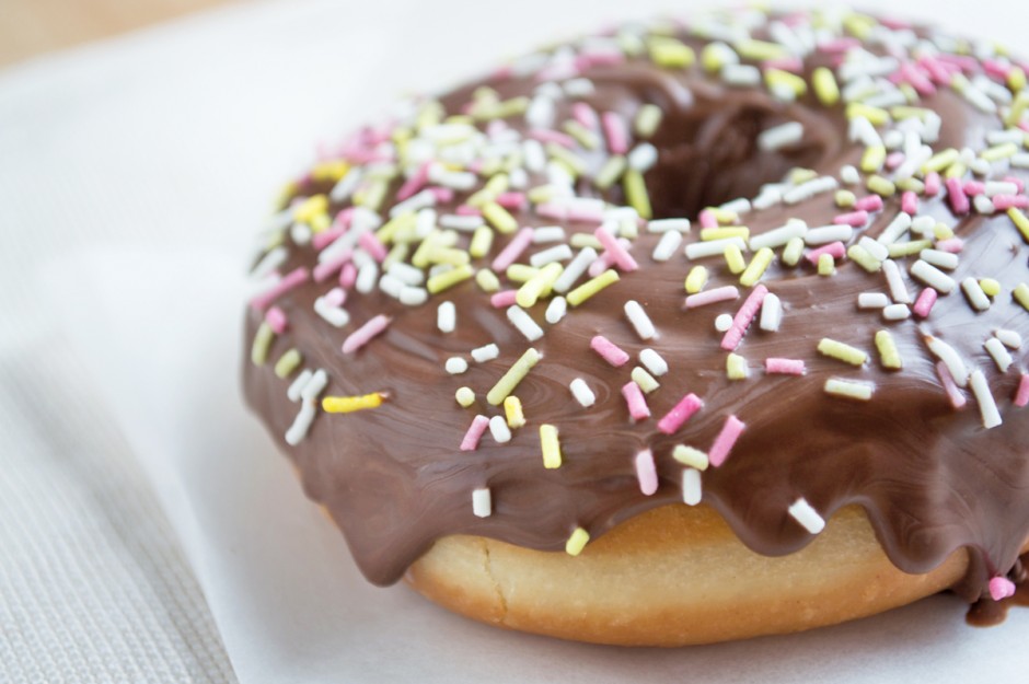 Donuts mit Schokoglasur
