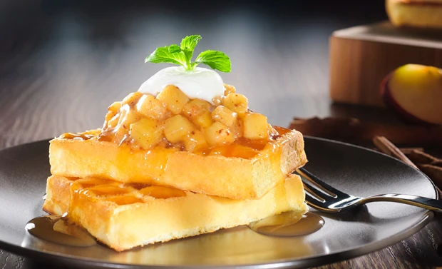 Apfel Waffeln