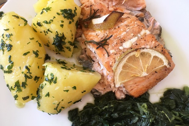 Schnelles Lachsfilet