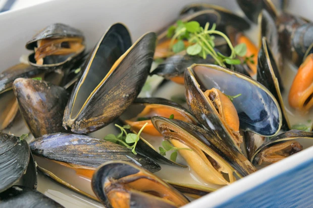 Miesmuscheln mit Zitronengras und Ingwer