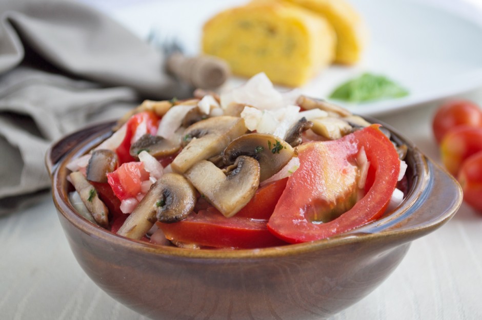 Champignon - Tomaten Salat - Rezept