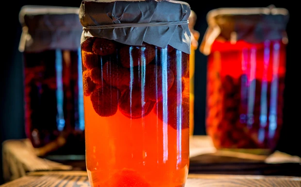 Erdbeeren in Portwein