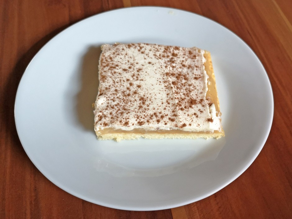 Apfel-Vanillepudding Schnitte