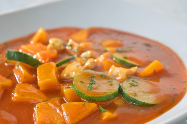 Zucchini-Kürbis-Eintopf
