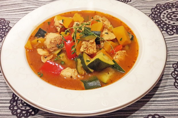 Zucchini-Kürbis-Eintopf
