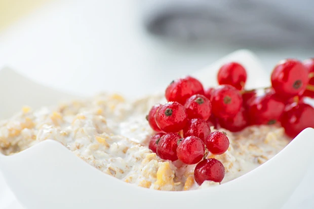 M&uuml;sli mit Lein&ouml;lcreme