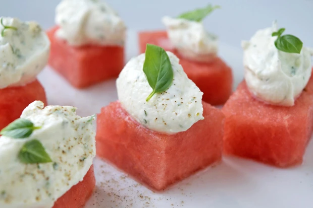 Melone mit Ricotta
