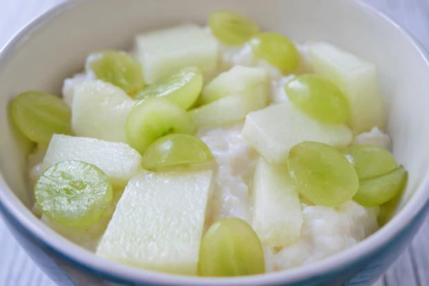 Melonen-Reis-Pudding