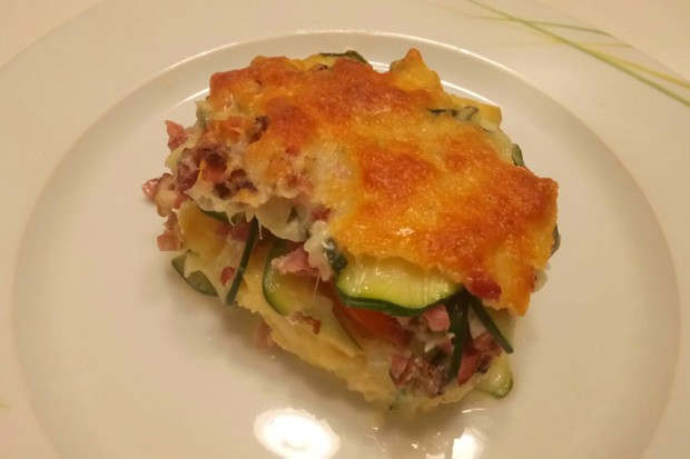Zucchini-Polenta Auflauf