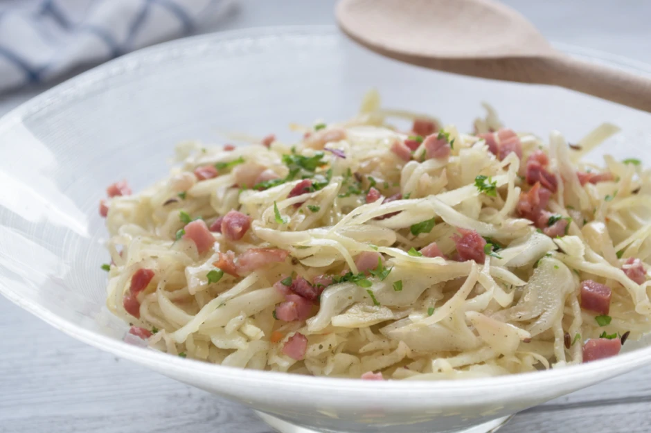 Krautsalat mit Speck