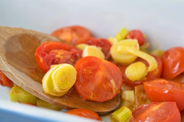 Lauch-Tomaten-Gemüse