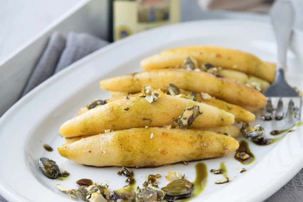 Schupfnudeln mit K&uuml;rbiskernkrokant