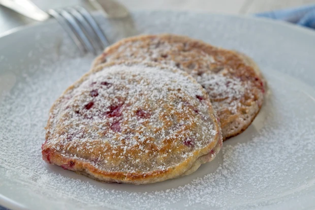 Apfel-Himbeer Pfannkuchen