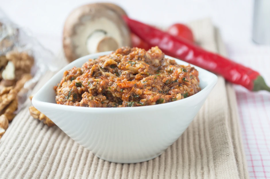 Champignons-Chili Pesto