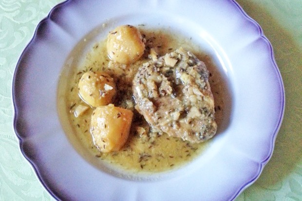 Schweinskoteletts mit Knoblauch