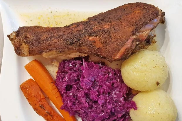 Gebratene Putenkeule