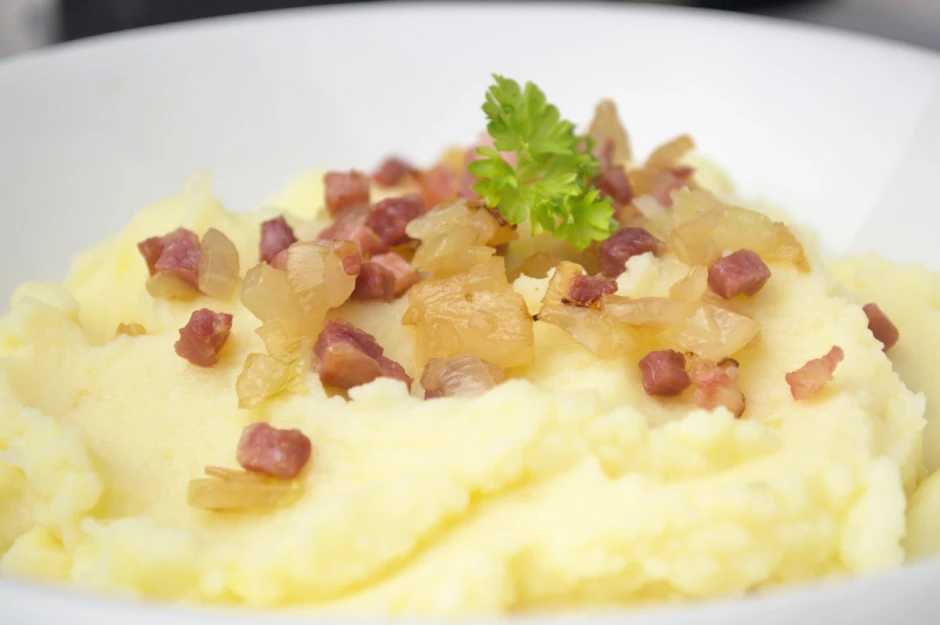 Kartoffelbrei mit Speck