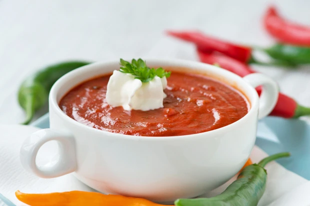 Scharfe Tomatensuppe