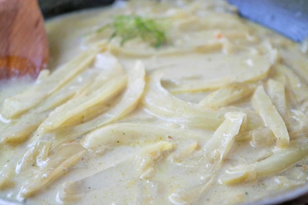 Fenchel in Safransauce