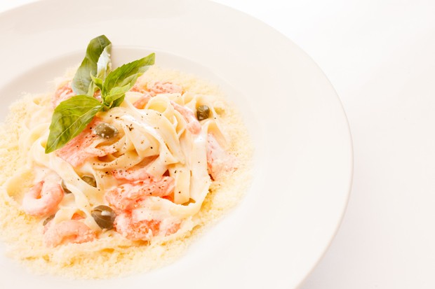 Spaghetti mit Shrimps
