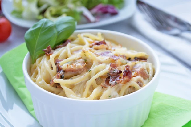 Nudeln mit Speck