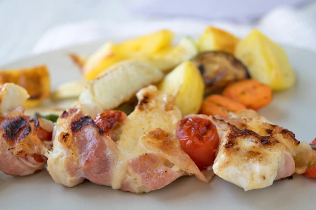 Tomaten-H&uuml;hner-Spiesse