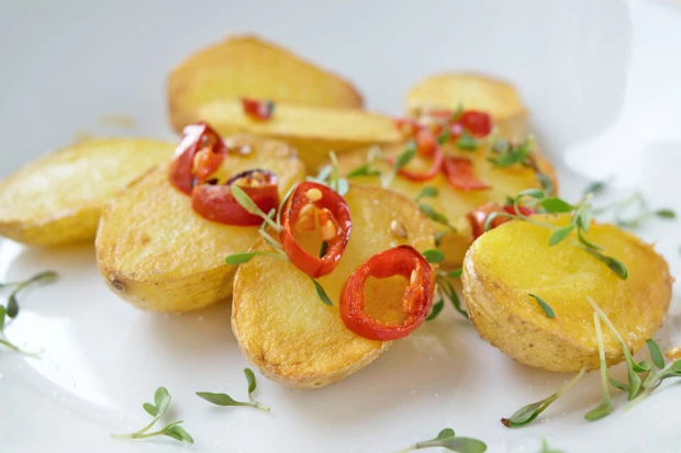 Chilikartoffeln aus dem Ofen