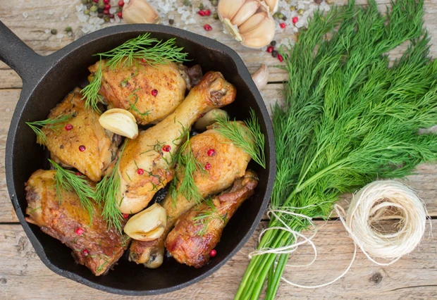 Hühnerkeulen mit Knoblauch