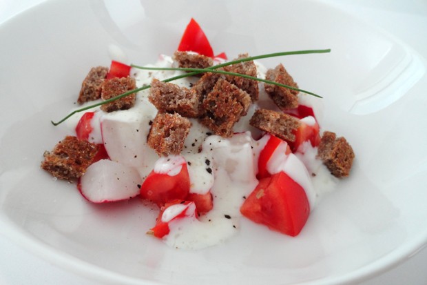 Joghurt-Schüsserl nach pikanter Art