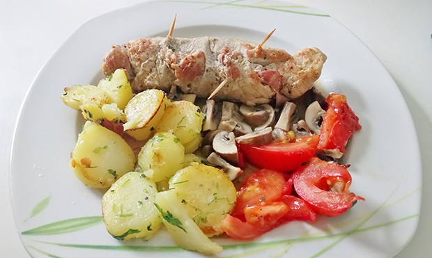 Gerollte Schweinsschnitzel