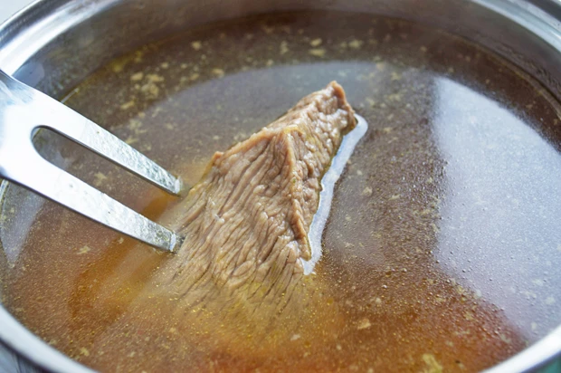 Gekochtes Rindfleisch