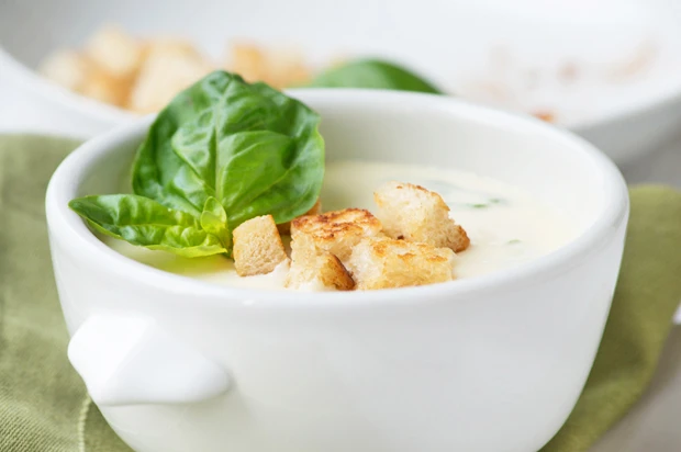 Apfelsuppe mit Quargel