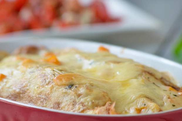 Cr&ecirc;pes mit Schinken