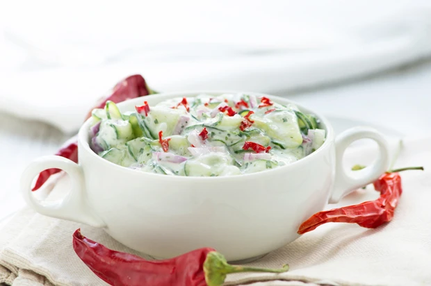 Gurkensalat mit Chili