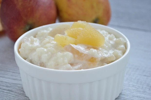 Kalter Apfel-Milch-Reis