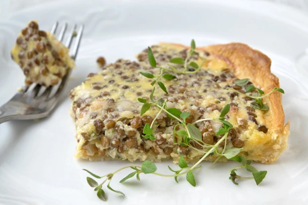 Linsen-Quiche
