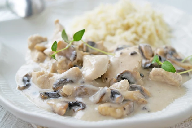 Geschnetzeltes in Kräutersauce
