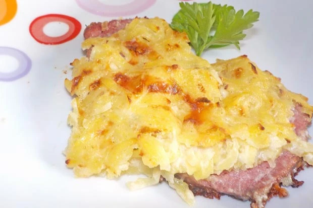 Kartoffel-Leberk&auml;se-Pfanne