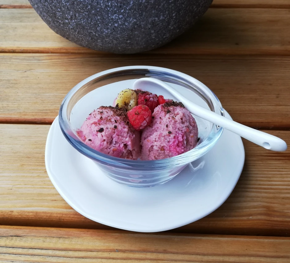 Himbeer-Bananen-Eis