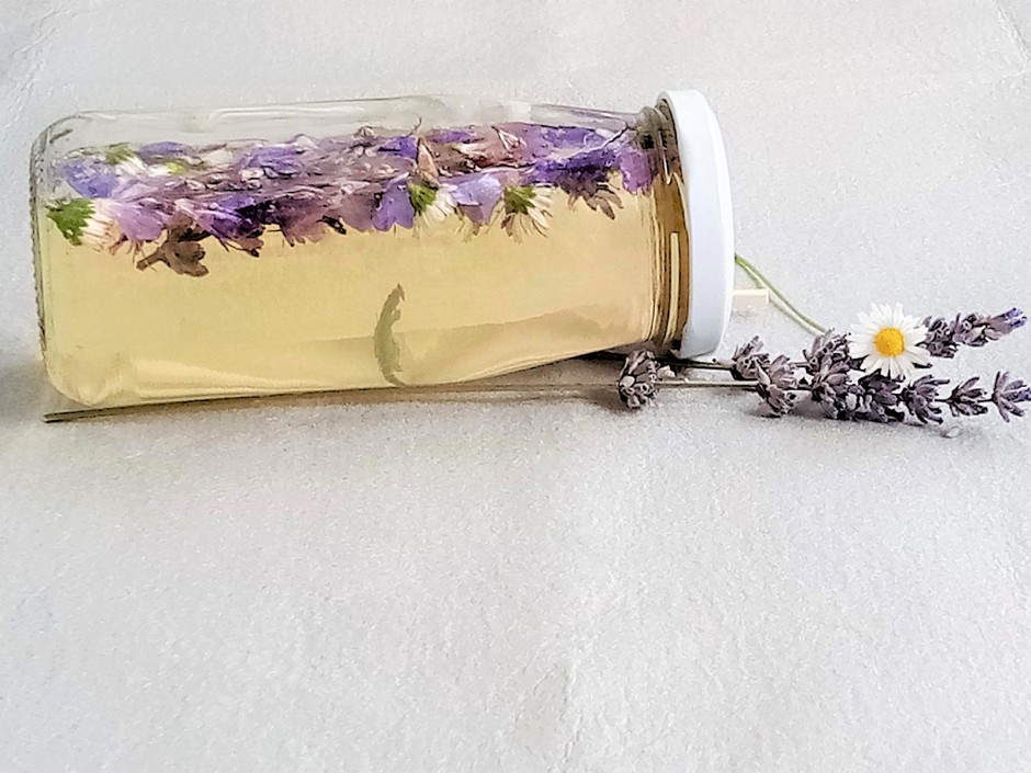 Salbei-Gänseblümchen-Essig