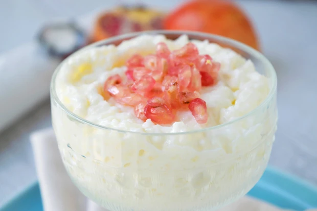 Kokosmilchreis mit Granatapfel