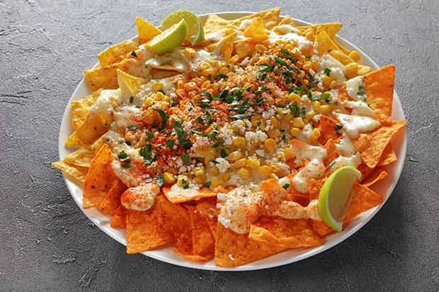 Überbackene Tortilla Chips