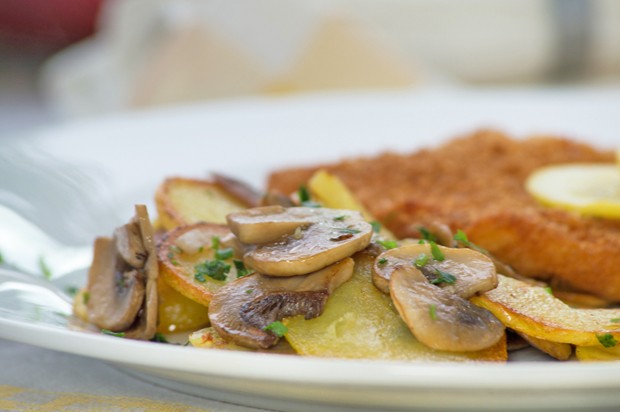 Champignon-Erdäpfel