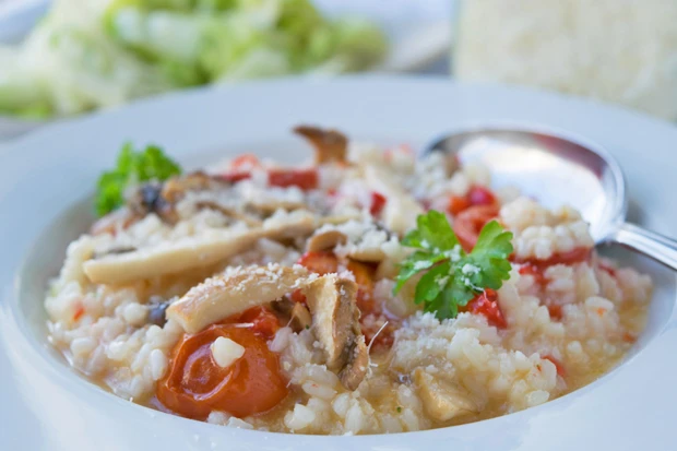 Paprika-Pilz-Risotto