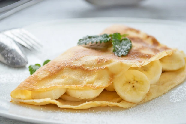 Gefüllte Bananen Crepes